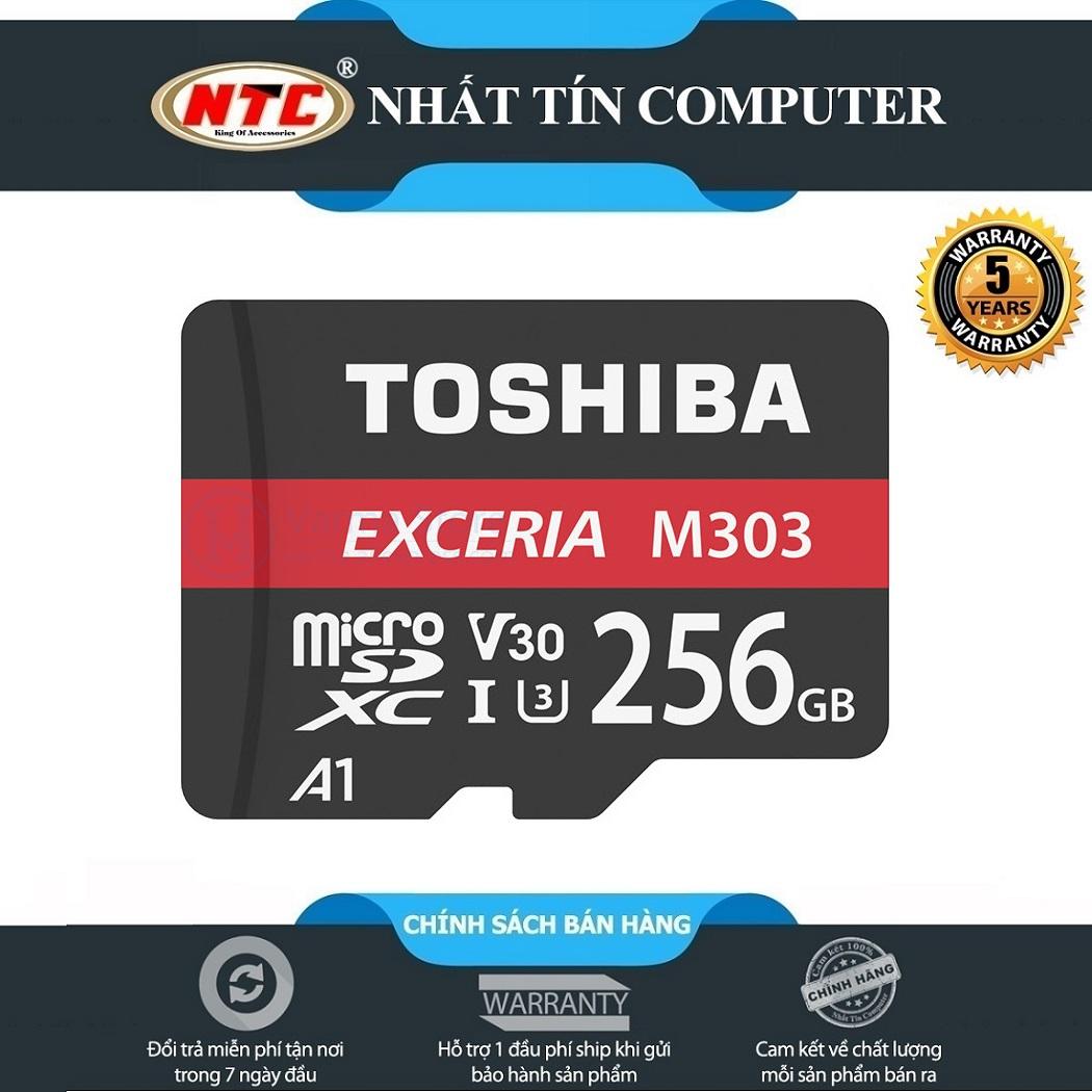 Thẻ nhớ microsdxc toshiba exceria m303 256gb uhs-i u3 4k v30 a1 r98mb/s w65mb/s