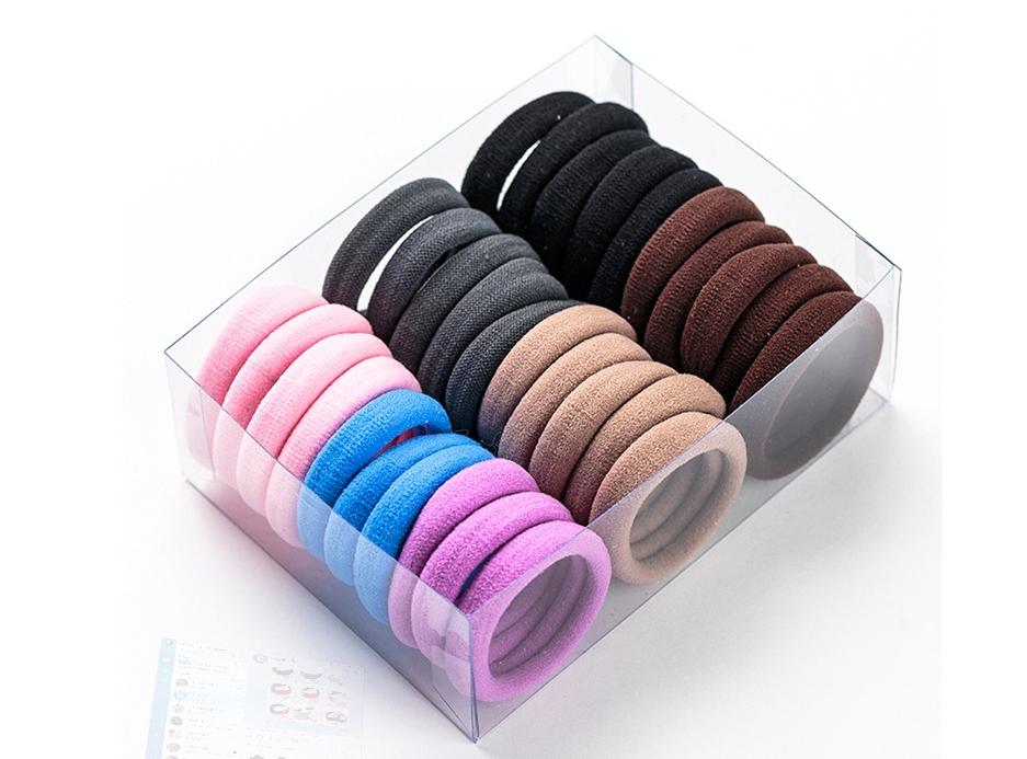 THUN CỘT TÓC TRƠN ĐƠN GIẢN NHIỀU MÀU TRONG HỘP (NHIỀU MÀU)