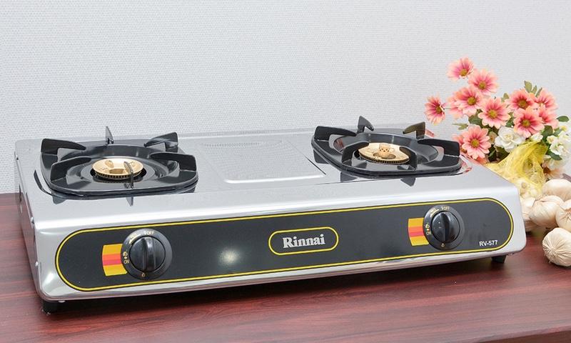 [NTT] Bếp gas đôi Rinnai RV-577 (BK) (Bạc)