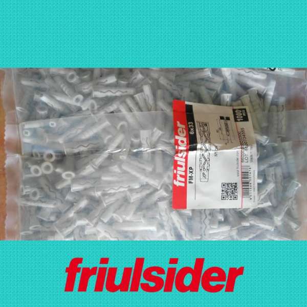 Túi 1000 cái tắc kê nhựa Friulsider XP 6x33