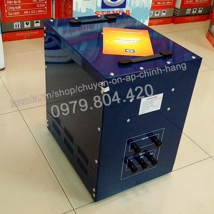 Ổn Áp Standa 10KVA DR-I dải 50-250V, bảo hành 4 năm, 100% dây đồng ( Logo Quả Xoài )