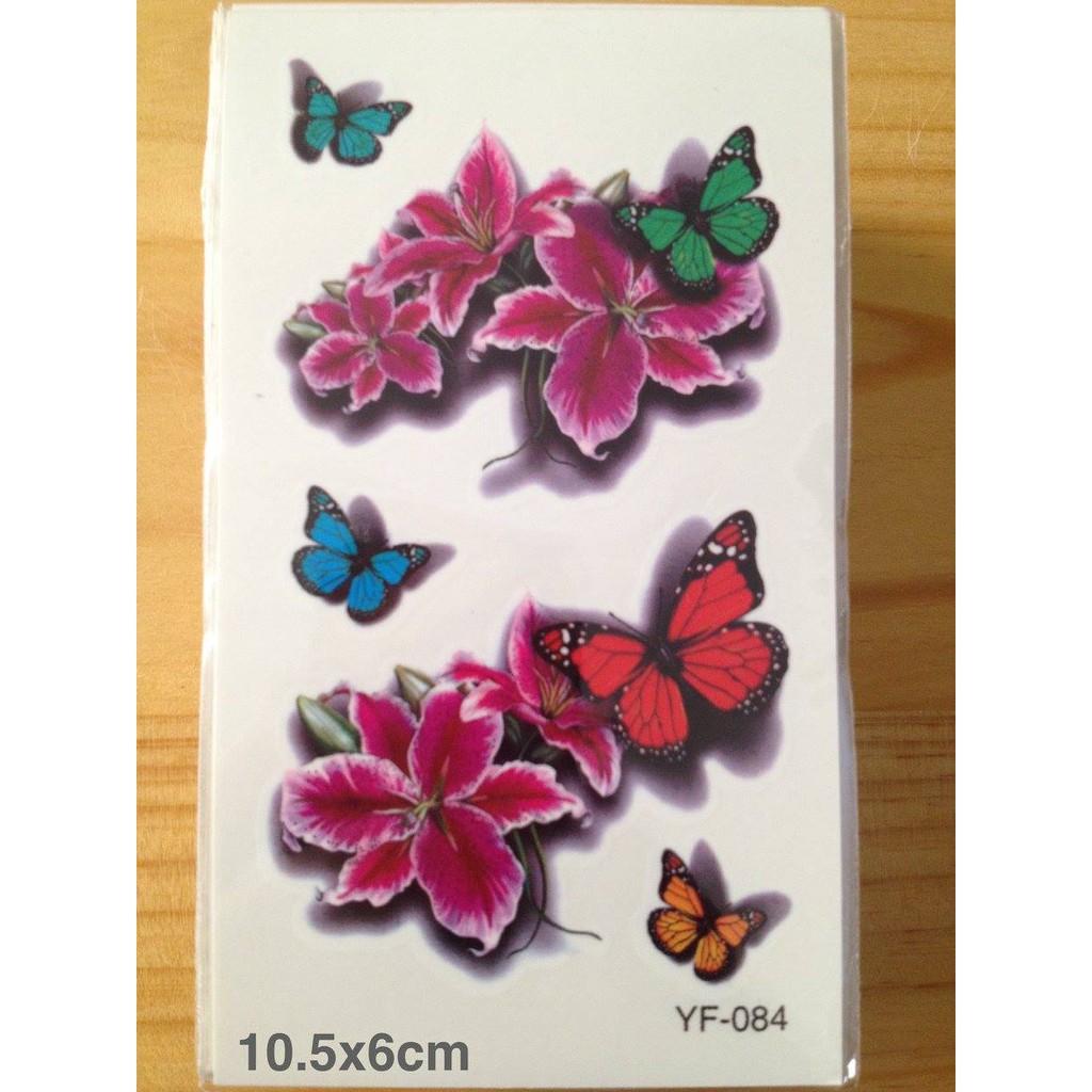 [HCM]hình xăm dán hoa size 10x6cm