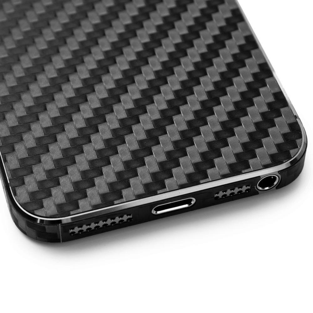 Miếng dán mặt sau vân carbon cho iPhone 5 5S 5SE (Đen)
