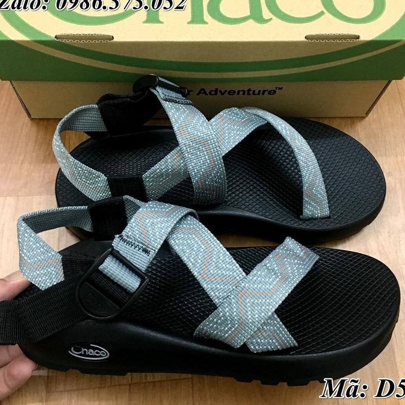 Dép quai hậu chaco4 họa tiết xám