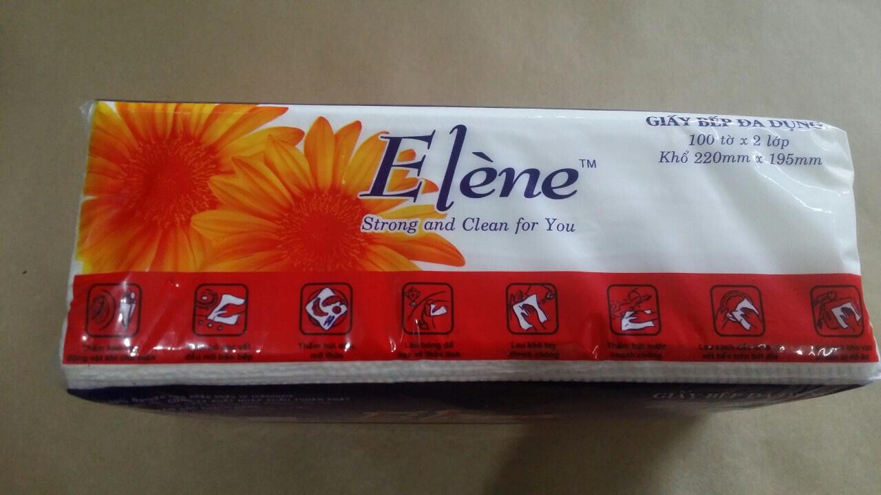 Khăn giấy Elene gói 100 tờ ( 2 lớp ) bếp đa dụng