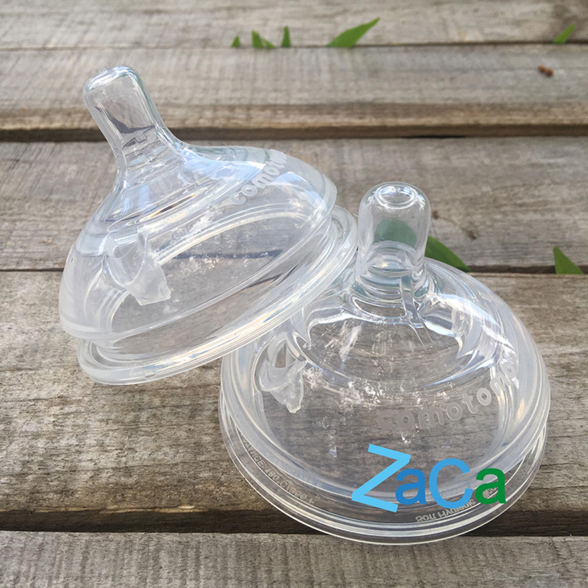 Hộp 2 núm ty bình sữa COMOTOMO size 2 (3-6th) Chính Hãng