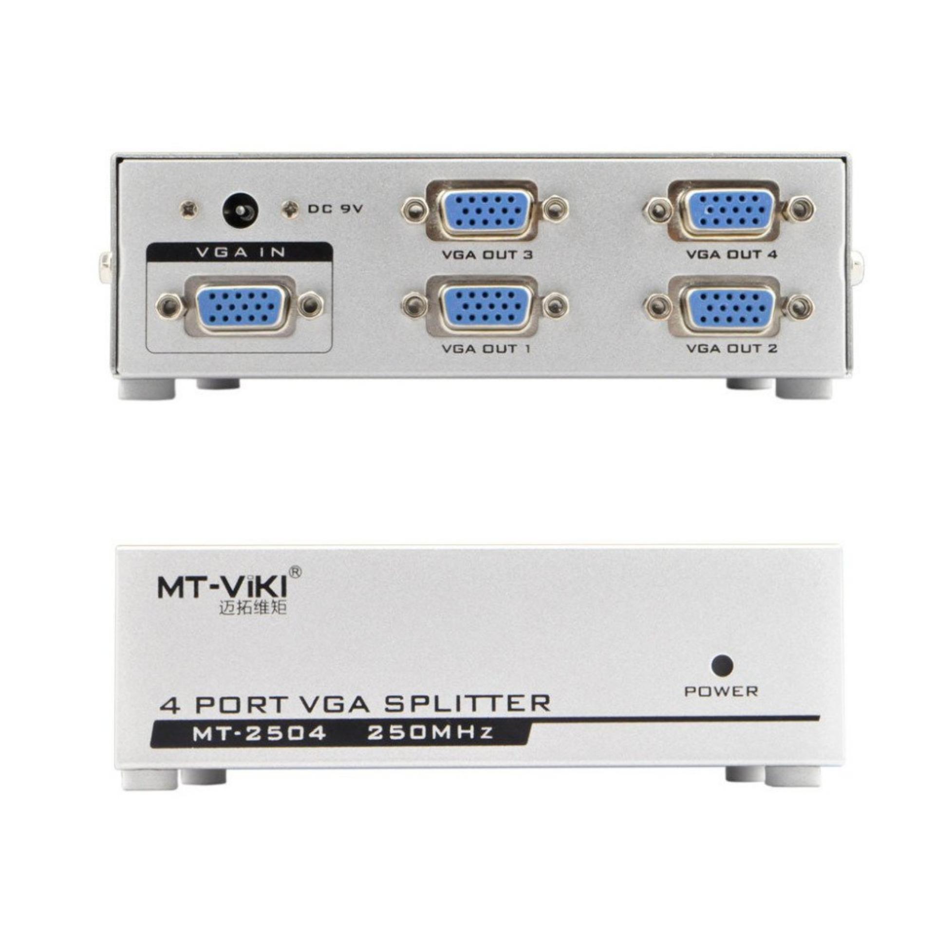Bộ chia màn hinh VGA splitter 1 ra 4 (Xám)