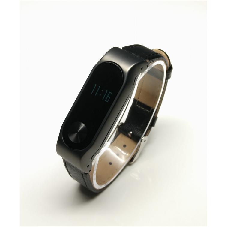 Dây đeo da Mijobs thay thế dành cho Xiaomi Miband 2 (Màu Nâu)