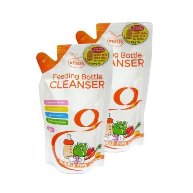 Combo 2 Nước rửa bình sữa Wesser Túi 500ml
