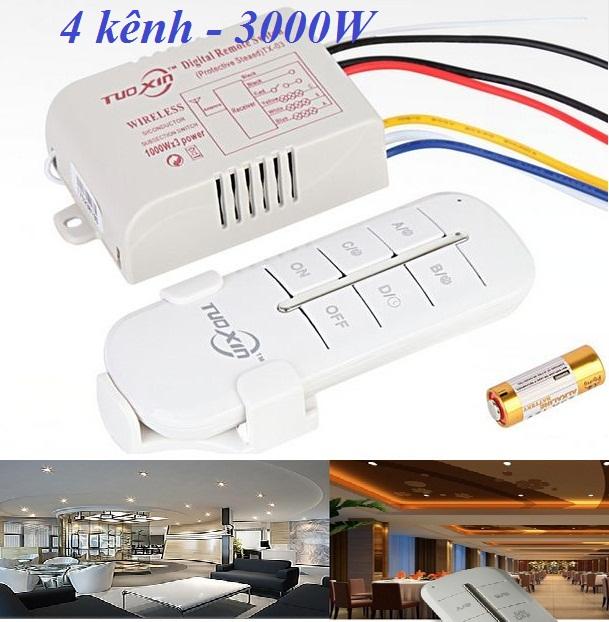 Công tắc điều khiển từ xa 4 kênh TUOXIN