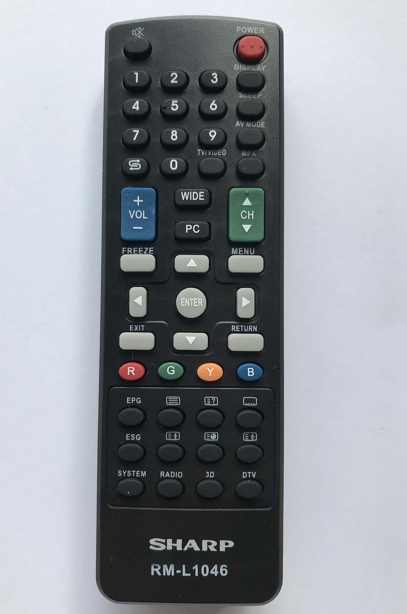Điều khiển tivi Sharp RM-L1046 (đen)