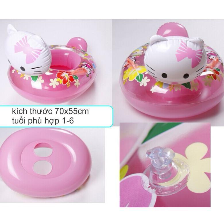 Phao Bơi Hello  ( MÈO HỒNG ) Dễ Thương