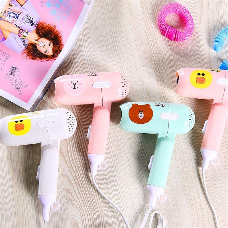 Máy sấy tóc Mini siêu dễ thương Line Friend (Có thể gấp gọn)