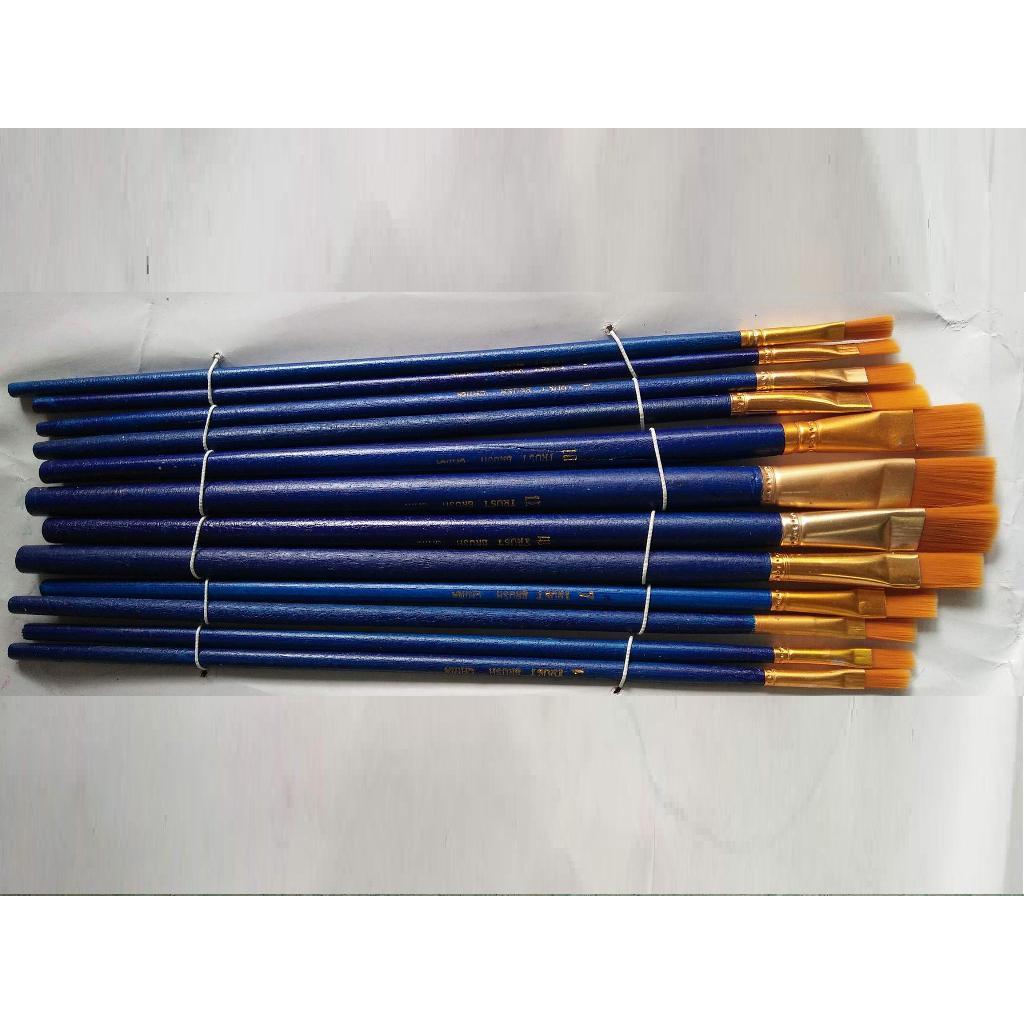 Bộ cọ vẽ 12 cây giá rẻ ( 1 vỉ màu xanh)