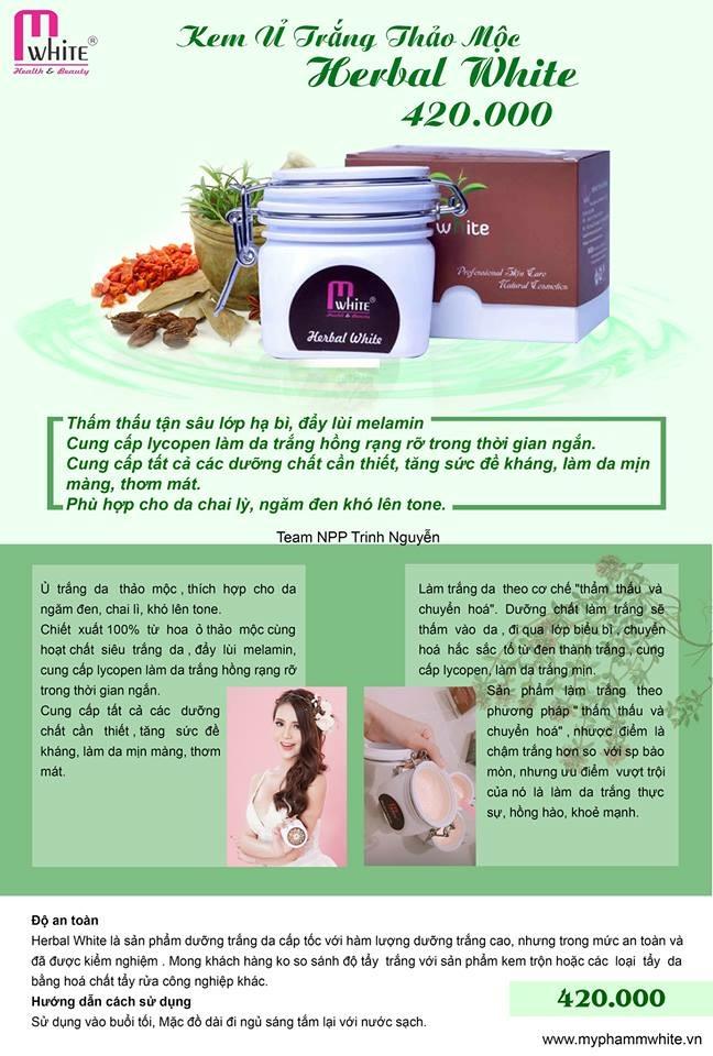 KEM Ủ TRẮNG THẢO MỘC HERBAL WHITE