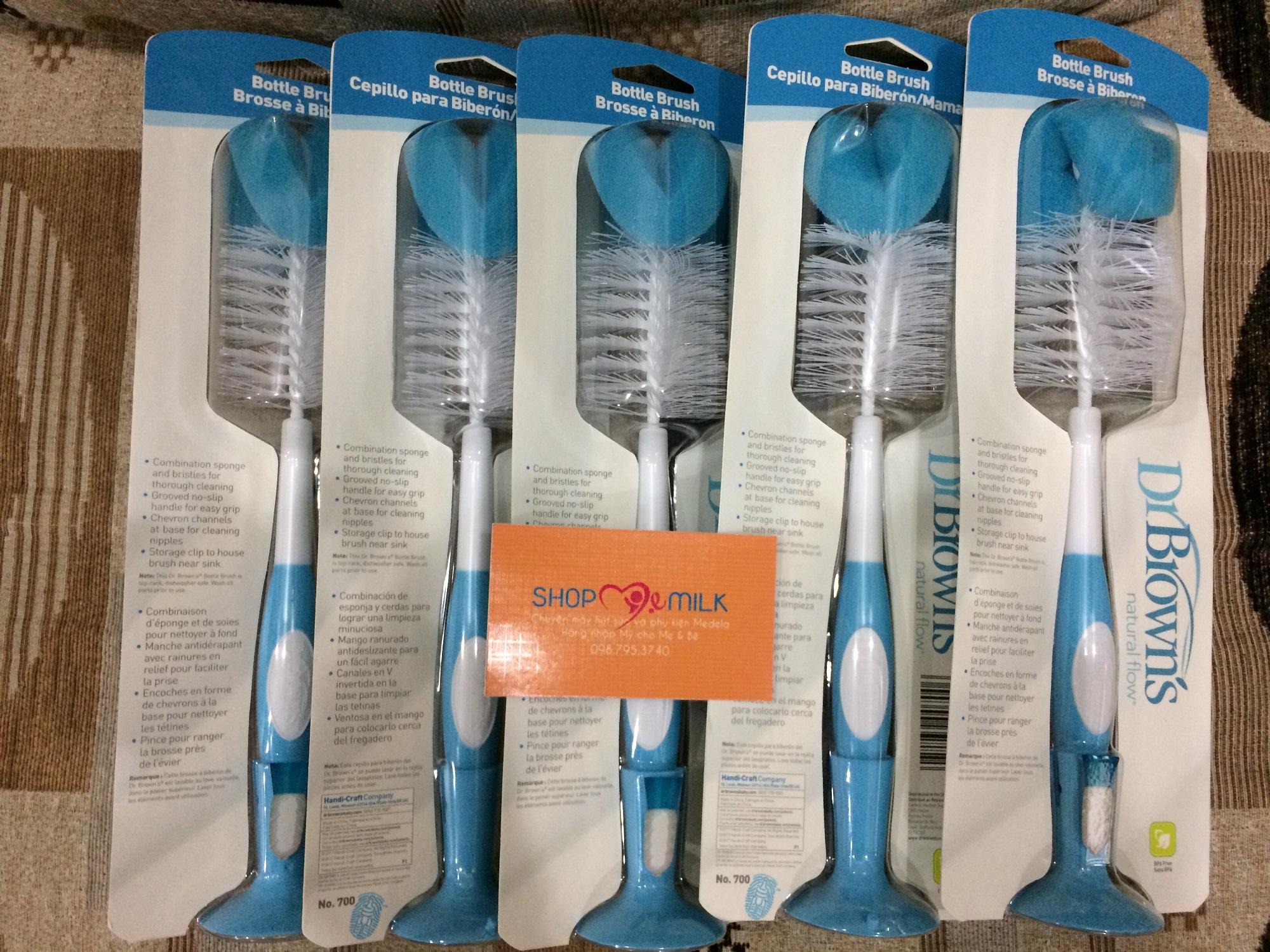 Cọ rửa bình sữa Dr Brown's (màu xanh)