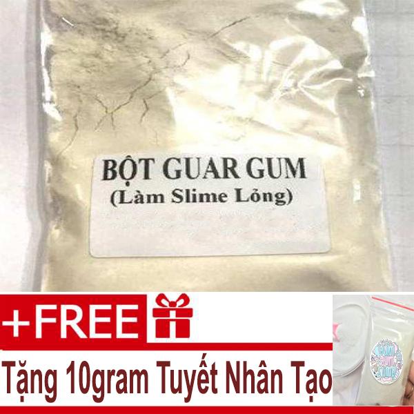 Bột Guar Gum 50Gram - Tặng 10gram tuyết nhân tạo - Nguyên Liệu Làm Slime Lỏng/Water Slime