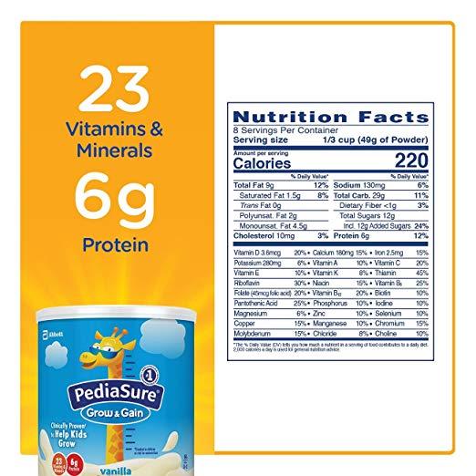Sữa PediaSure Grow & Gain Vanilla Shake Mix 400g