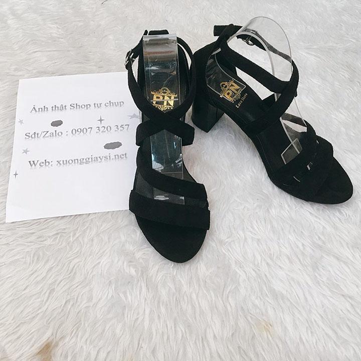 Giày cao gót sandal 7 phân quai mảnh chéo gót SD02