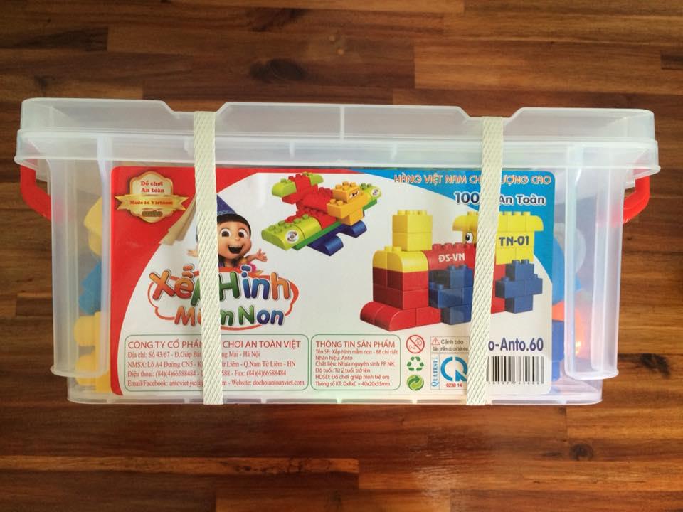 [HCM]Đồ chơi xếp hình mầm non 68 chi tiết