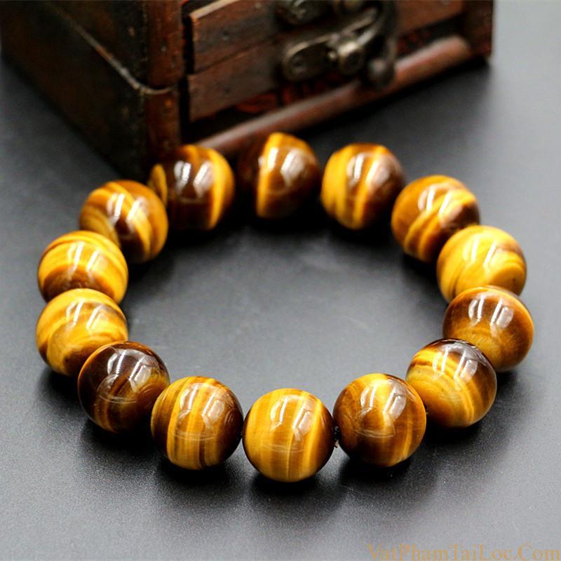 Vòng Đá mắt hổ Phong Thủy Mệnh Thổ - Bình an và may mắn
