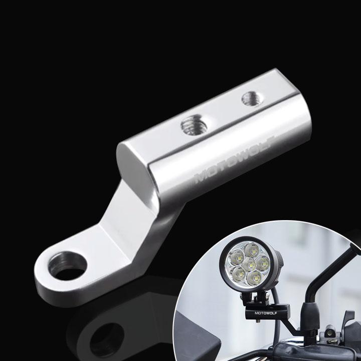 Giá đỡ gắn chân gương xe máy Motowolf GD03 (trắng)