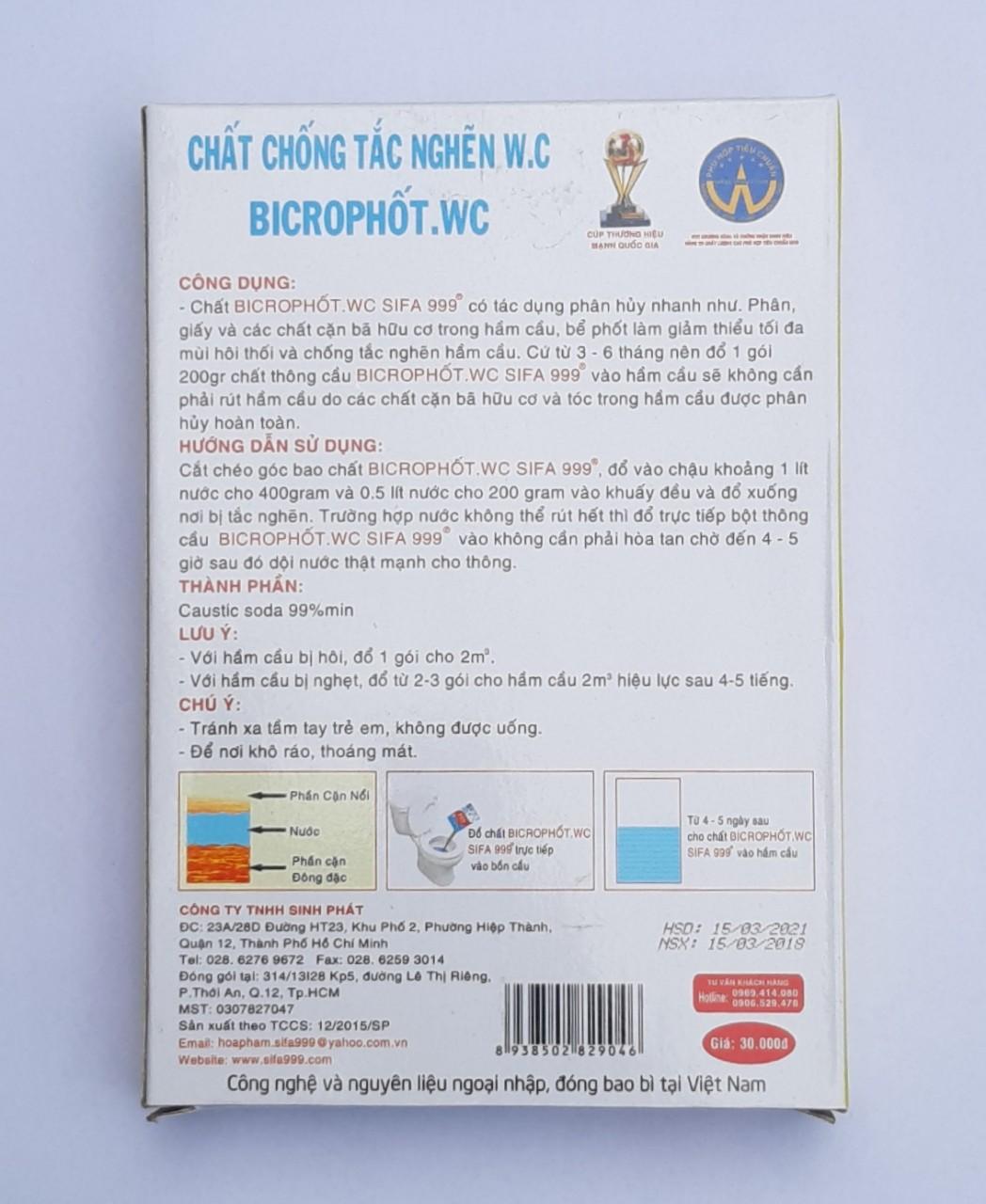 Bột Thông Tắc Nghẽn Bồn Cầu Sifa 200g