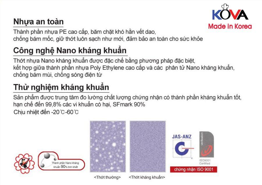 THỚT KHÁNG KHUẨN KOVA LỚN - HỒNG