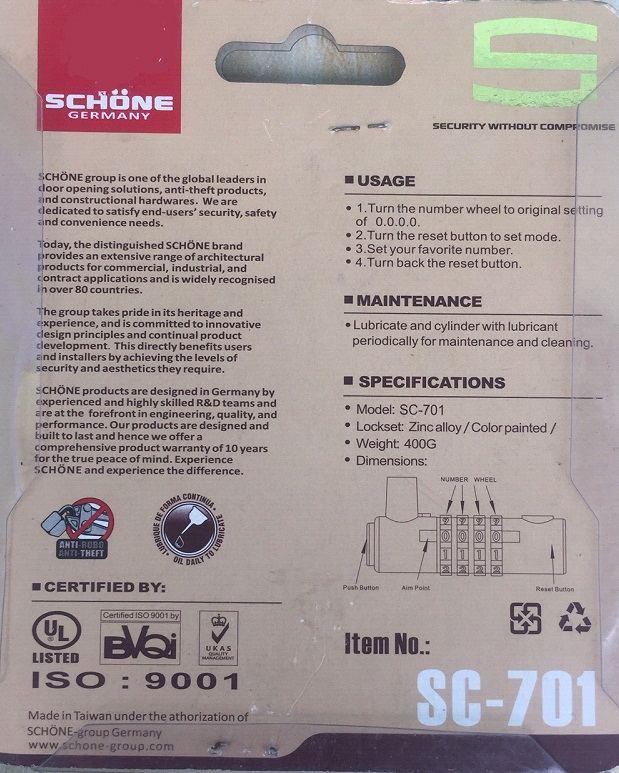 Ổ Khóa Số SCHONE SC-701