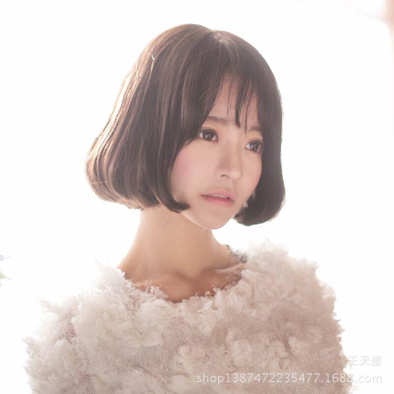 [HCM]Tóc Giả Nữ Mái Thưa Màu Đen ADORA - TG89