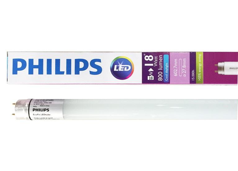 Bộ 10 Bóng đèn Siêu sáng LedTube EcoFit HO Philips 10W 0,6m (Trắng)