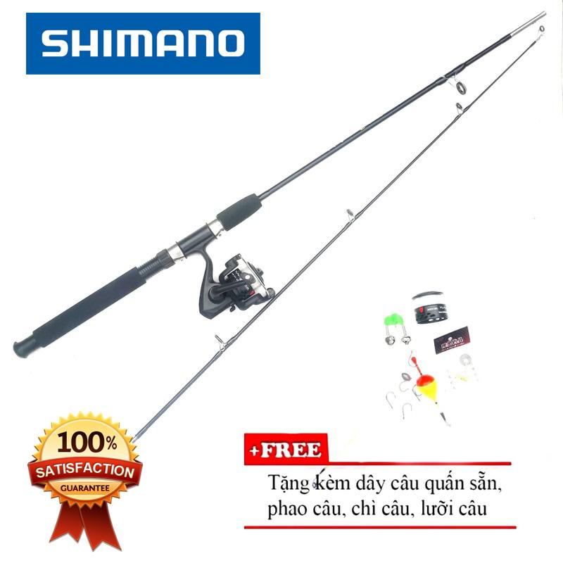 Bộ Cần Câu Shimano 2 Khúc Đặc Có Từ 1m65 Đến 2m7+Máy ,Cần Cực Khoẻ Y Hình