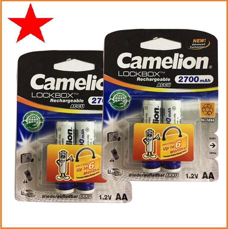 Combo 10 vỉ pin sạc AA Camelion 2700mAh (1 vỉ 2 viên)