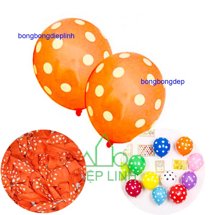 50 bong bóng chấm bi lớn loại 10 inch trang trí tiệc, sinh nhật - Diệp Linh