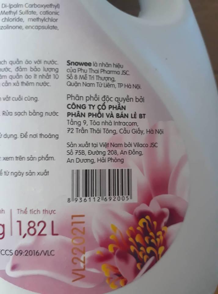 COMBO 6 CHAI NƯỚC XẢ VẢI TÍM SNOWEE
