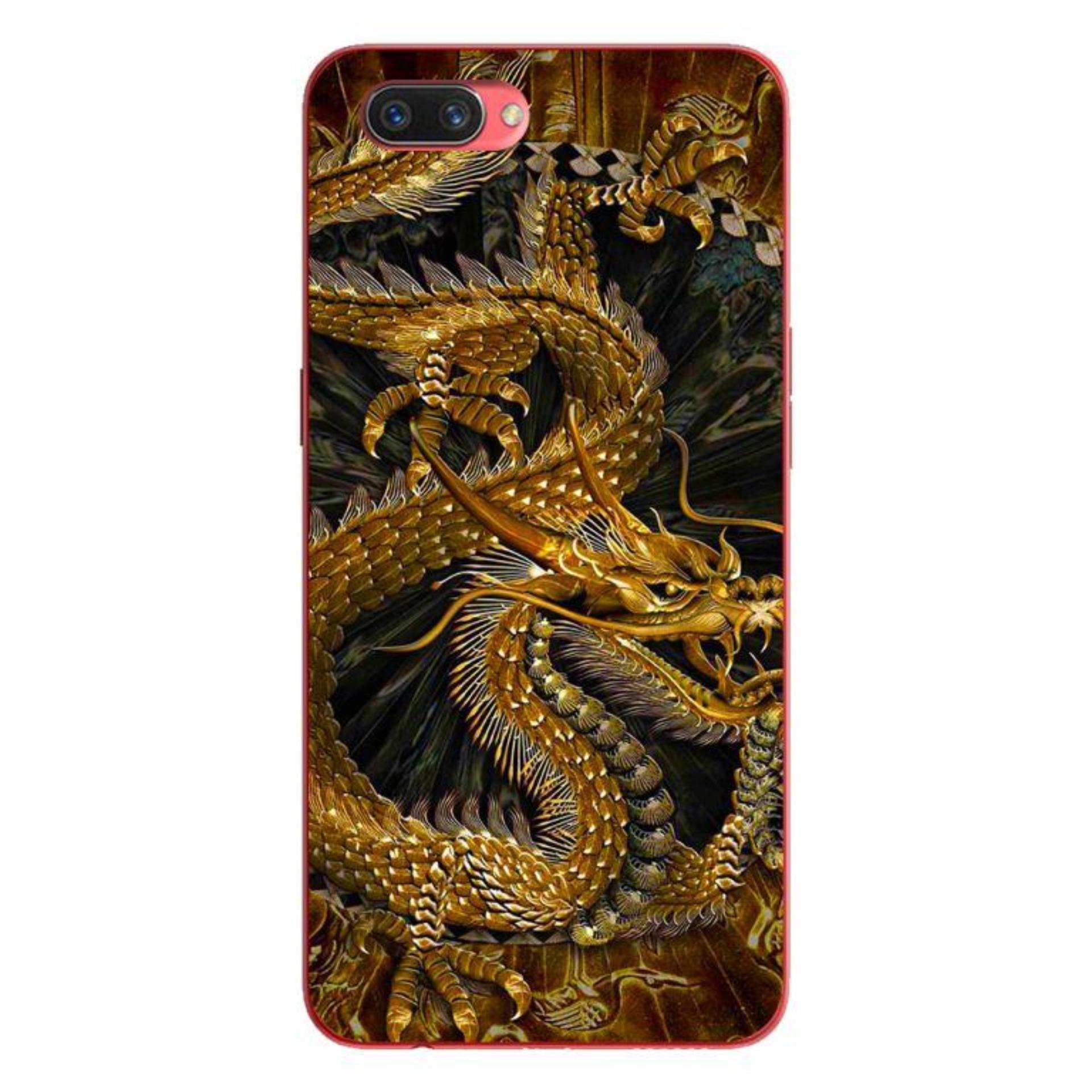 [HCM]Ốp Lưng Oppo A3S - Realme C1 - Rồng Nền Đen