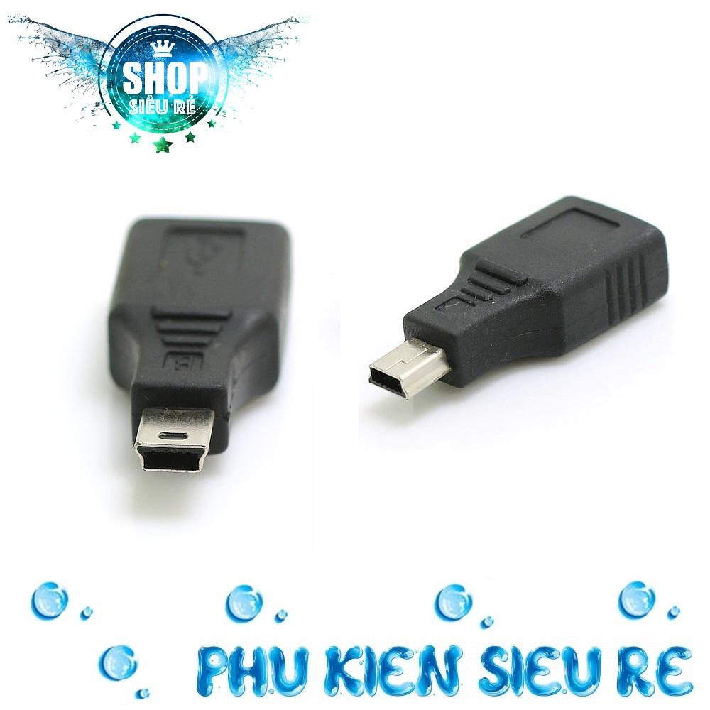 Đầu chuyển đổi mini usb to usb otg đen