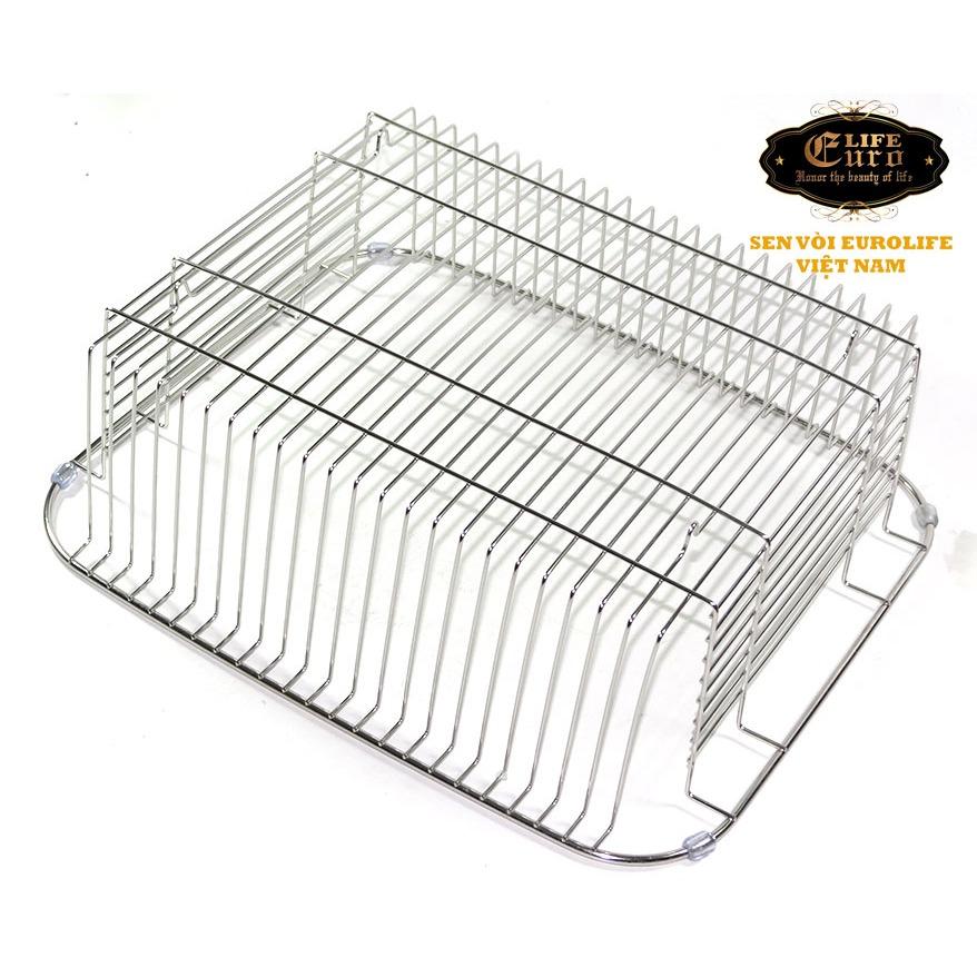 Rổ gác chậu Inox Eurolife EL-R3 (Trắng bạc)