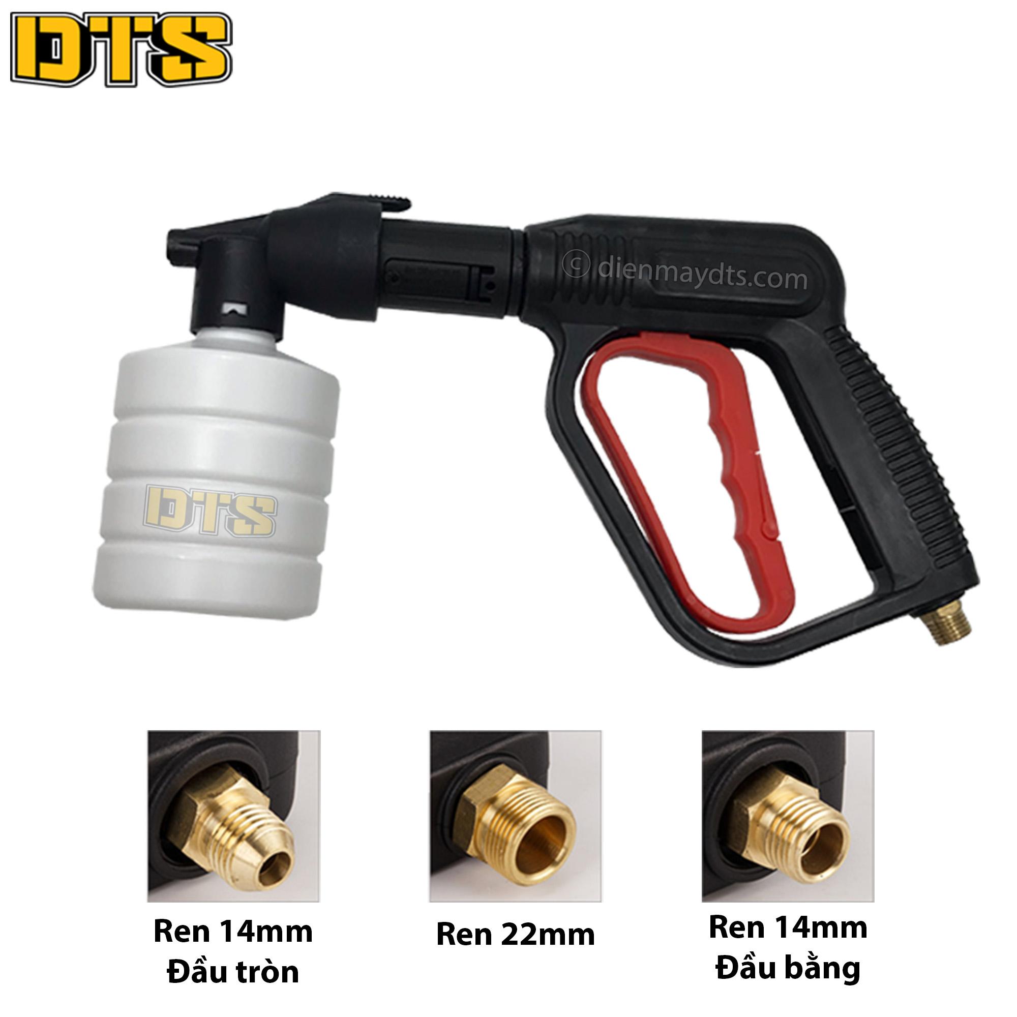 Bộ súng xịt DTS1 và bình tạo bọt tuyết cho máy rửa xe áp lực cao, máy xịt rửa cao áp, máy rửa xe gia đình