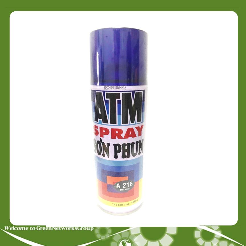 Bình sơn xịt ATM A216 GreenNetworks (màu xanh đậm)