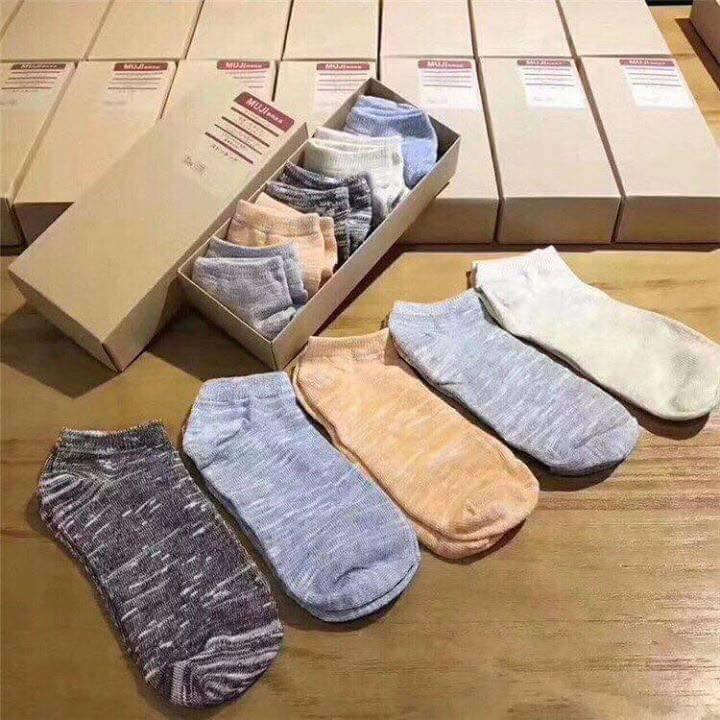 Set 5 đôi tất cổ ngắn Muji cho Nam