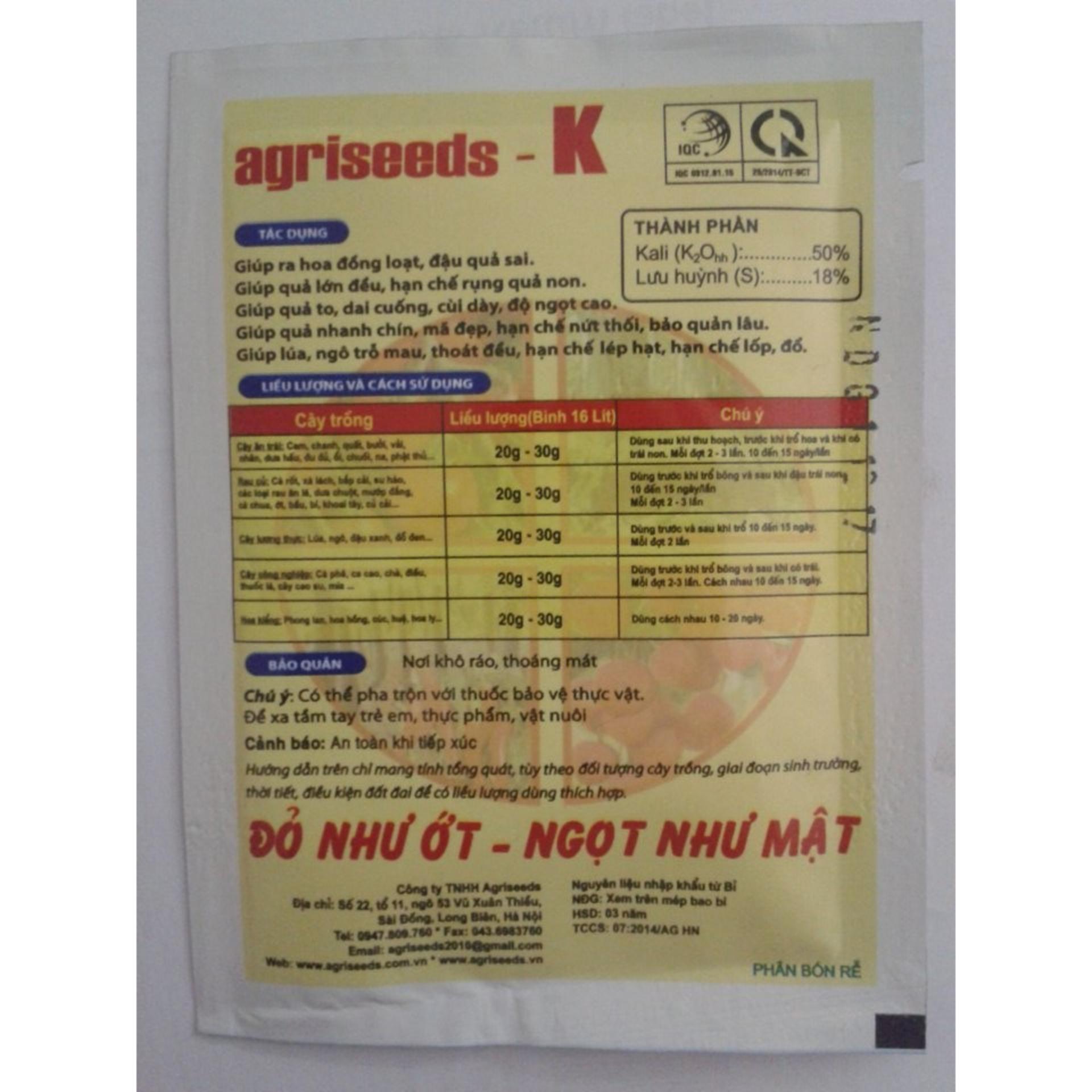 Siêu Kali trắng agriseeds – K