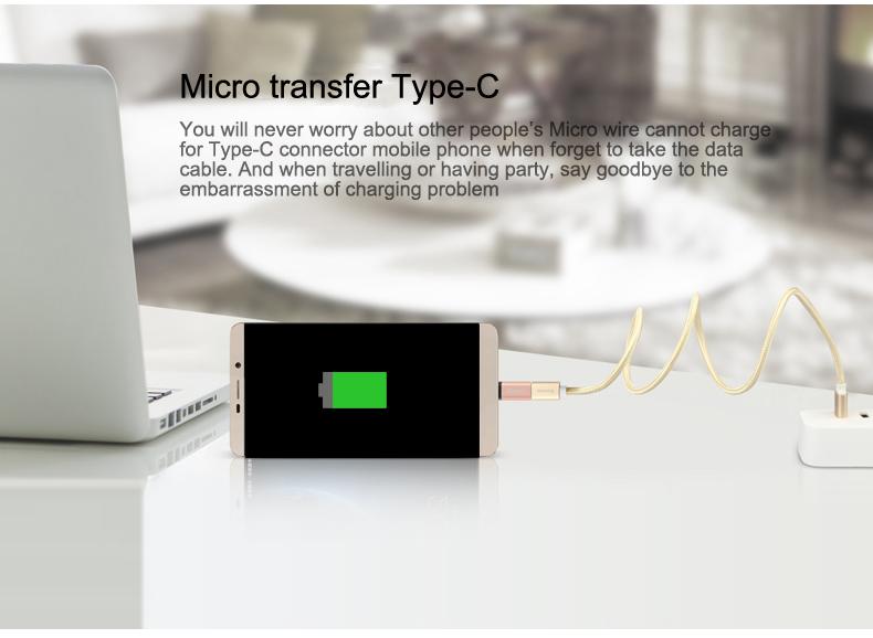Đầu chuyển đổi chân sạc từ Micro USB sang Type C - Hiệu Baseus