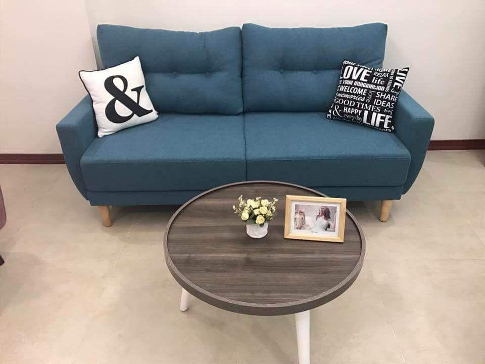 Sofa băng juno sofa 2018 (xanh)+ 2 gối trang trí