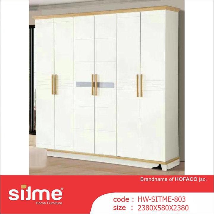 Bộ giường ngủ gỗ nhập khẩu SITME-803