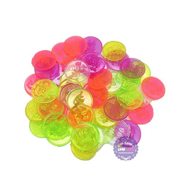 280 Đồng Tiền Nhựa Lớn 3.8cm Nhiều Màu Legaxi CS01