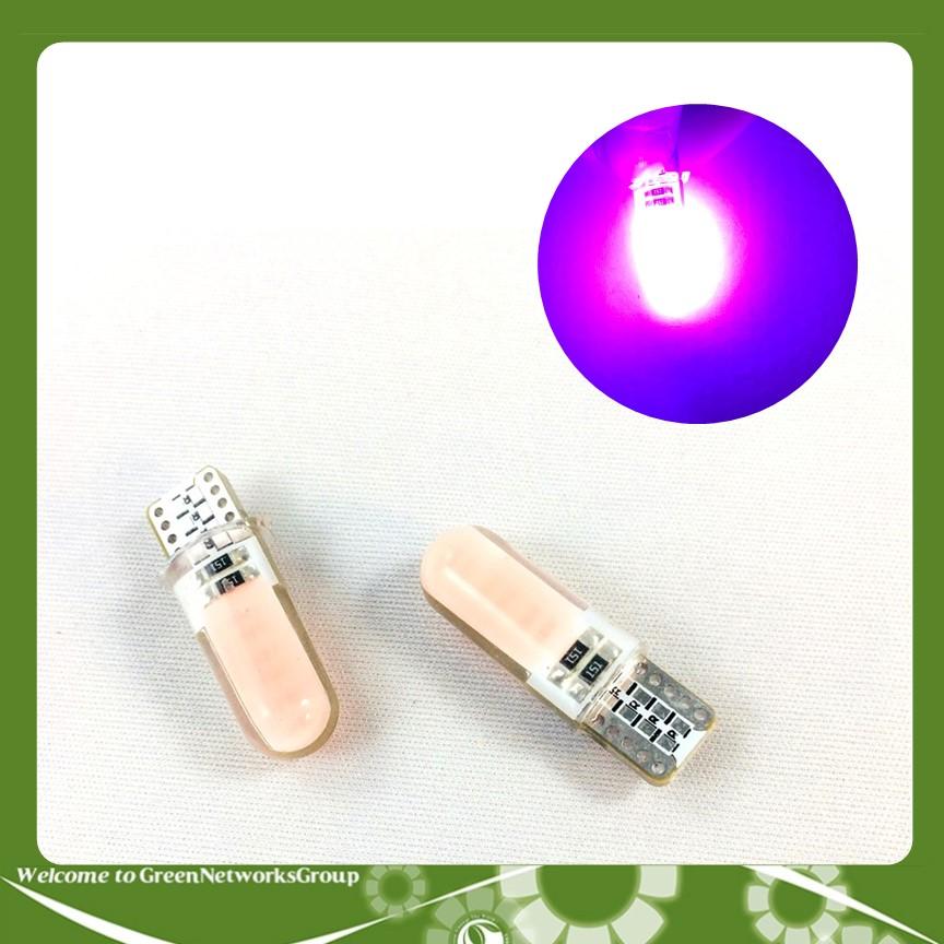 Bộ 2 đèn led demi xi nhan có chớp T10 xe máy 10 tim GreenNetworks (màu Hồng)
