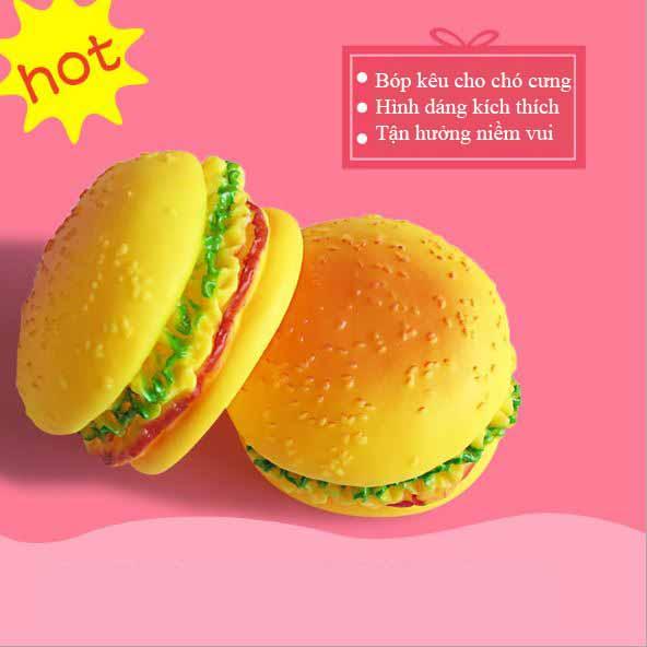 Đồ chơi cho chó bánh kẹp bóp kêu - Đồ chơi 007