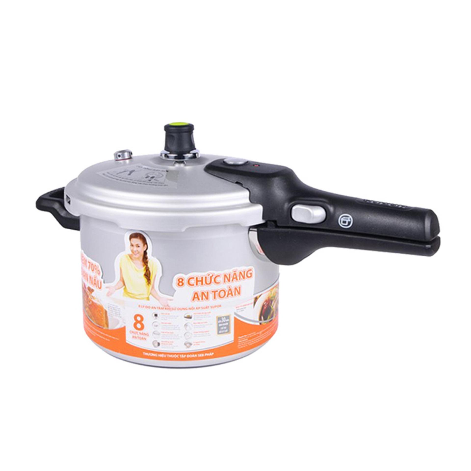 Nồi Áp Suất, Hợp Kim Nhôm Đa Năng Supor Safety YH24N1IH (7,5 Lít) - Dùng Được Trên Bếp Điện Từ