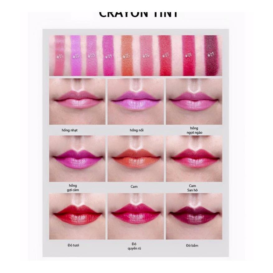 [HCM]Son Môi Bút Chì Crayon Tint SKINAZ Hàn Quốc